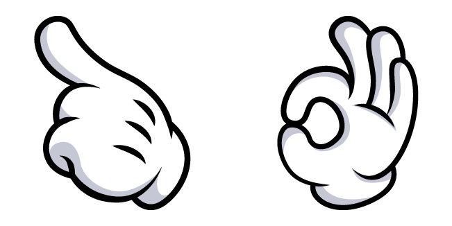 Mickey Mouse Hand OK Cursor