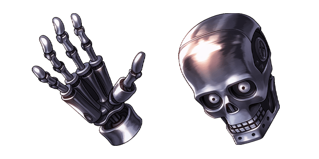 Creepy Robot Skull & Hand Cursor