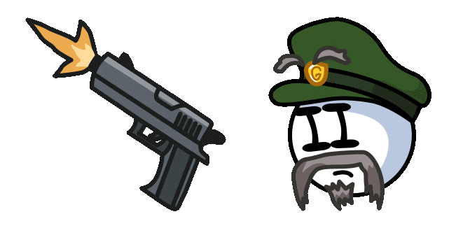 Henry Stickmin General Hubert Galeforce & Gun Animated Cursor