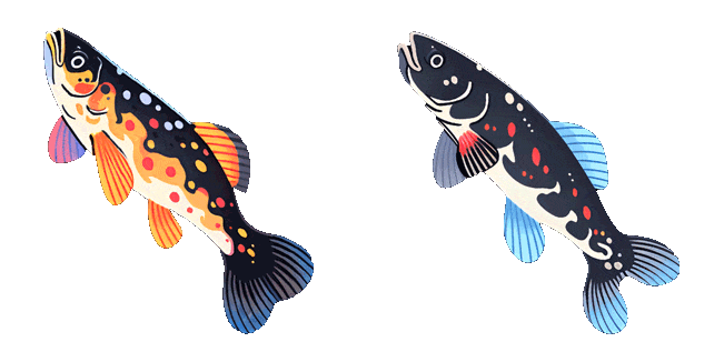 Colorful Trout Animated Cursor