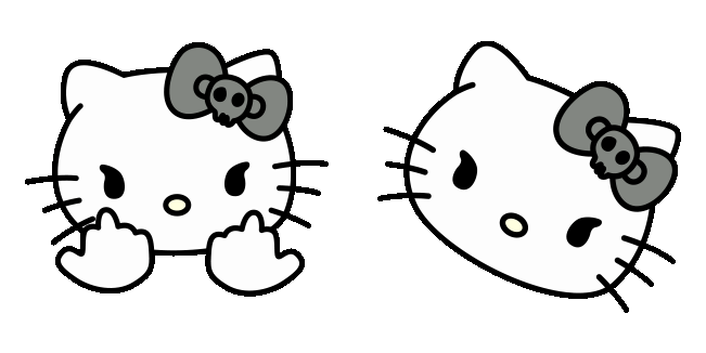 Sanrio Grunge Hello Kitty Animated Cursor