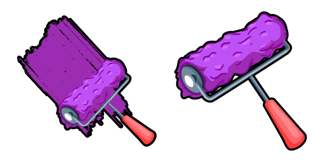 Purple Dripping Paint Roller Cursor
