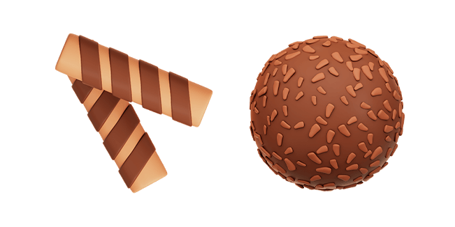 Chocolate Stick & Chocolate Ball 3D Cursor