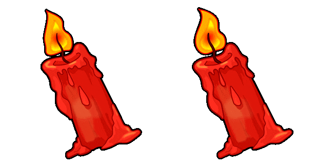 Halloween Burning Red Candle Animated Cursor