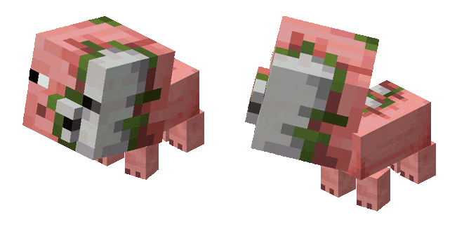 Minecraft Dungeons Zombified Baby Pig Animated Cursor