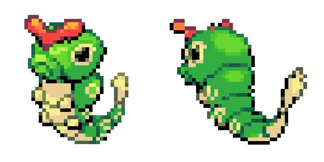 Pokemon Caterpie Pixel Animated Cursor