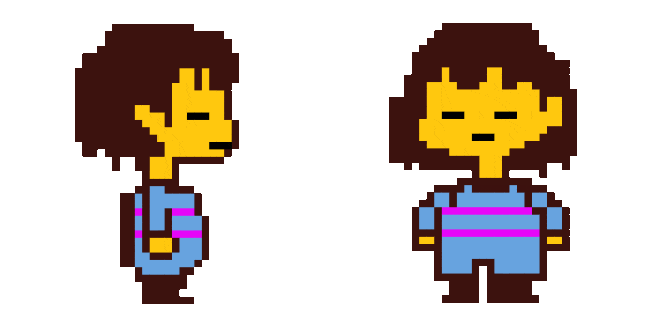 Undertale Frisk Pixel Animated Cursor