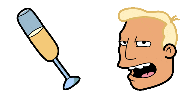Futurama Zapp Brannigan & Champagne Animated Cursor
