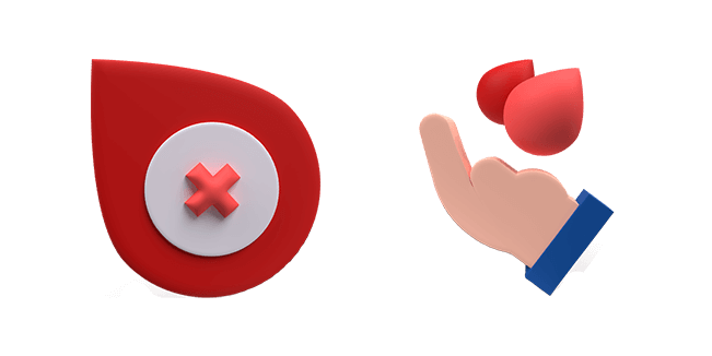 Blood Donation Sign 3D Cursor
