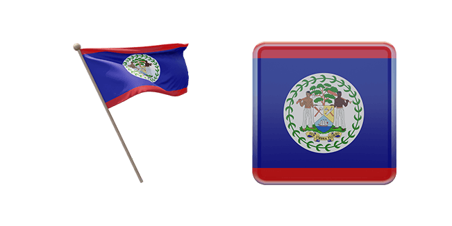 Belize Flag 3D Cursor