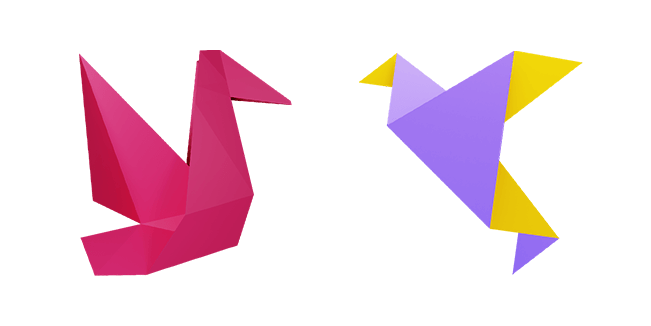 Origami Bird 3D Cursor