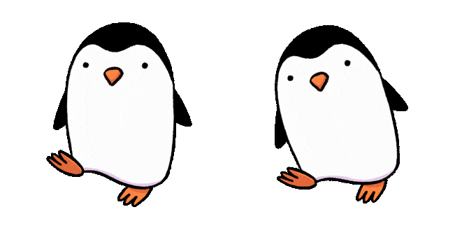 Cute Penguin Slapping Feet Animated Cursor