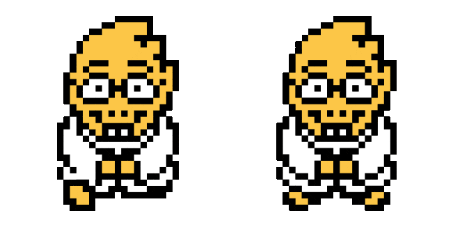 Undertale Alphys Pixel Animated Cursor