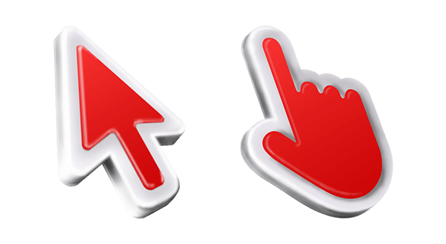 3D Red Mac Cursor
