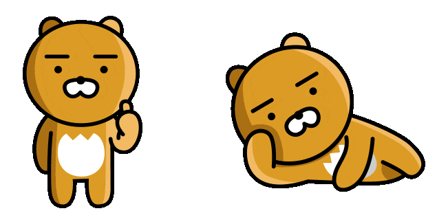 Kakao Friends Ryan Thumbs Up Animated Cursor