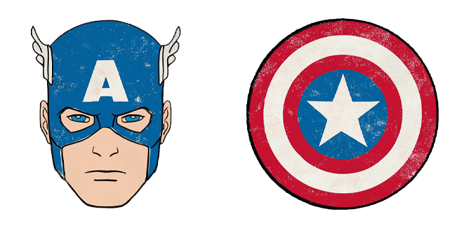 Marvel Retro Captain America & Shield Cursor