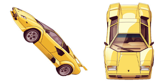 Cool Yellow Lamborghini Countach Cursor