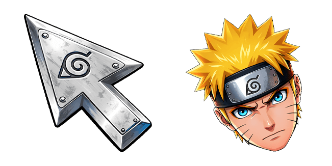 Naruto Uzumaki & Headband Konoha Symbol Cursor