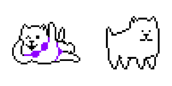 Undertale Annoying Dog Bikini Pixel Animated Cursor