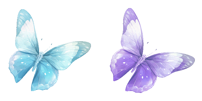 Blue & Purple Butterfly Animated Cursor
