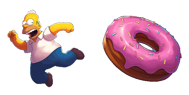 The Simpsons Homer & Donut Animated Cursor