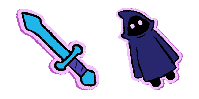 Cute Shadow Mage & Magic Sword Cursor