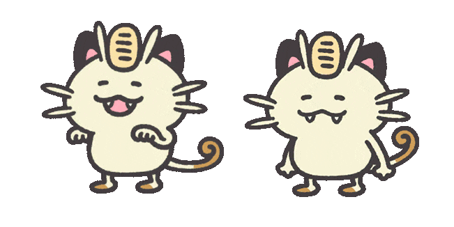 Pokemon Smile Meowth Animated Cursor