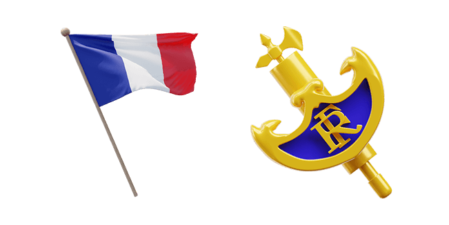 Flag of France & Coat of Arms 3D Cursor