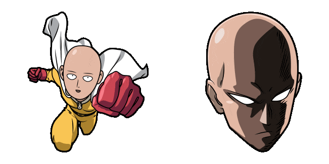 One-Punch Man Saitama Flying Animated Cursor