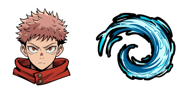 Jujutsu Kaisen Yuji Itadori & Cursed Energy Swirl Cursor