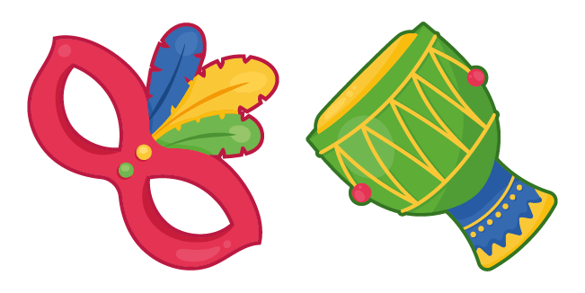 Rio De Janeiro Aesthetic Mask & Drum Cursor