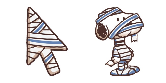 Peanuts Snoopy Mummy Costume & Bandage Arrow Cursor