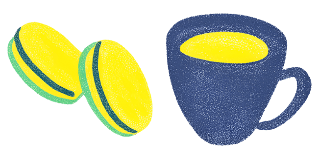 Cozy Cafe Macarons & Tea Cursor