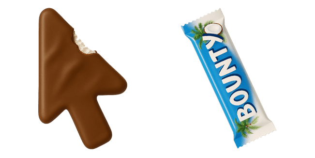 Bounty Chocolate Bar 3D Cursor