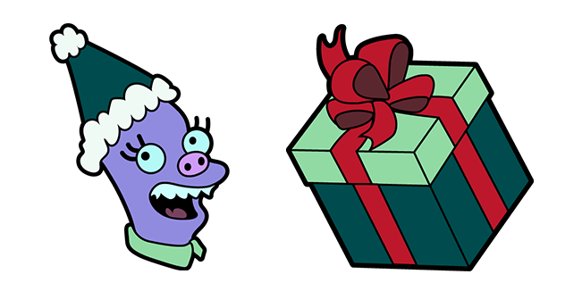 Futurama Robot Santa Elf & Christmas Present Cursor