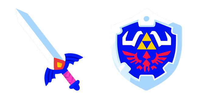 Zelda Master Sword & Hylian Shield Retro Cursor
