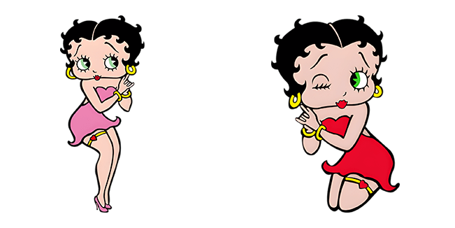 Betty Boop in Pink & Red Dress Cursor