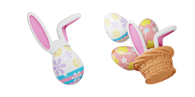 Easter Day Egg & Easter Day Basket 3D Cursor