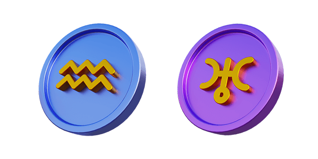 Aquarius Sign & Uranus 3D Cursor
