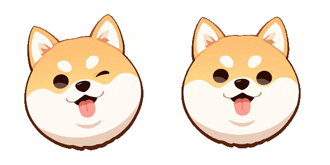 Shiba Inu Winking Animated Cursor