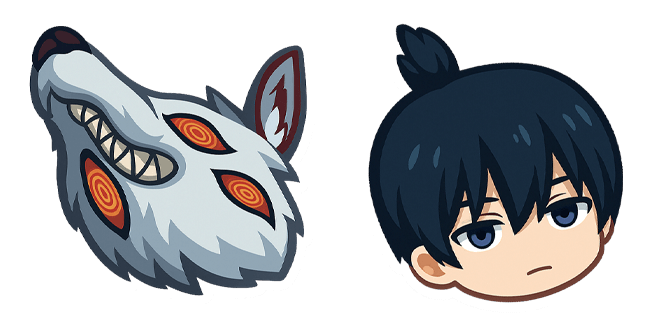 Chainsaw Man Chibi Fox Devil & Aki Hayakawa Cursor