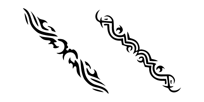 Tattoo Tribal Design Style Cursor