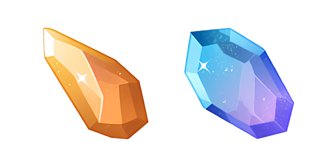 Orange & Blue Crystals Cursor