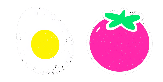 Fried Egg & Pink Tomato Cursor