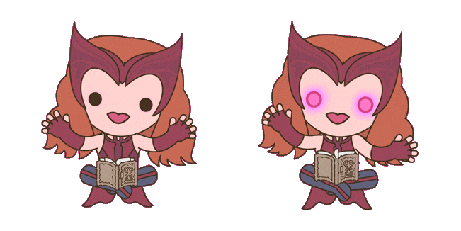 Chibi Scarlet Witch with Darkhold Animated Cursor