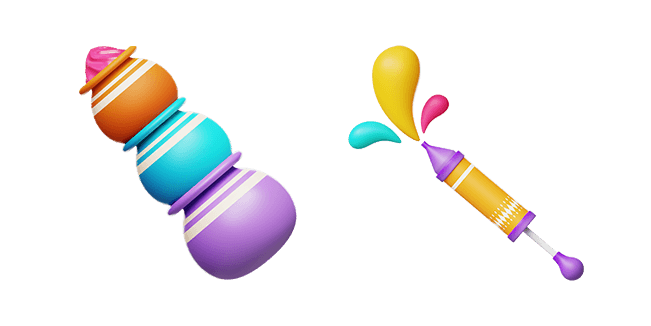 Holi Colors & Holi Pichkari 3D Cursor