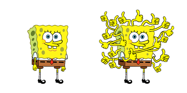 Spongebob Thumbs Up Animated Cursor