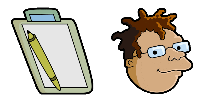 Futurama Hermes Conrad & Notepad Animated Cursor