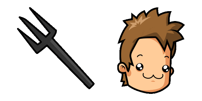 Castle Crashers Civilian & Pitchfork Animated Cursor