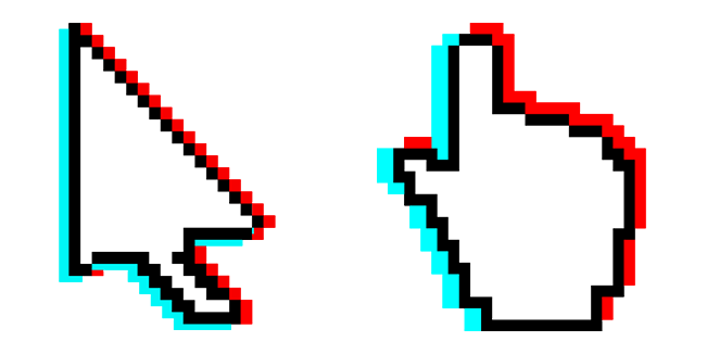 Glitch Color Pixel Cursor